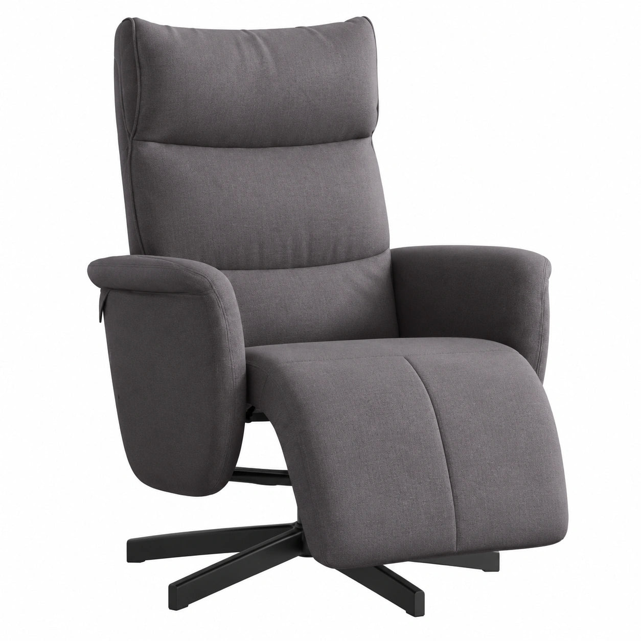 Sedia Relax Ergonomica Girevole in Ecopelle con Poggiapiedi Reclinabile