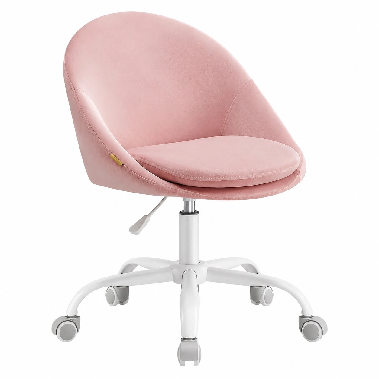 SONGMICS Sedia Ergonomica Regolabile, Poltrona Ufficio in Tessuto Rosa, Confortevole e Moderna