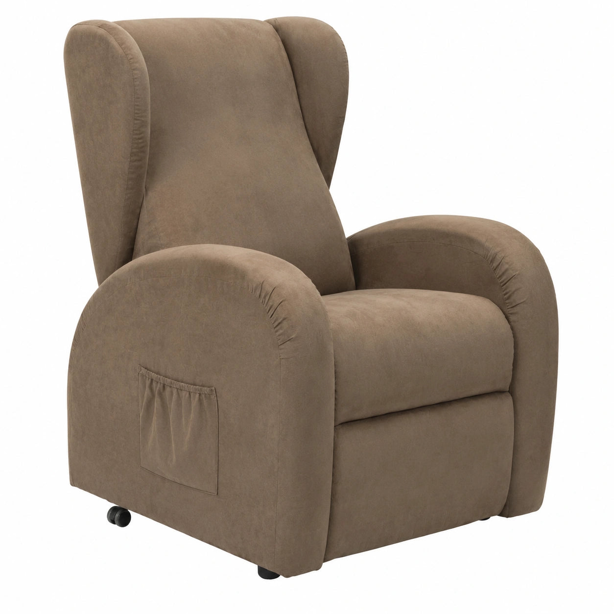 Poltrona Relax Elettrica a 2 Motori con Funzione Alzapersona, Rivestimento in Microfibra Marrone