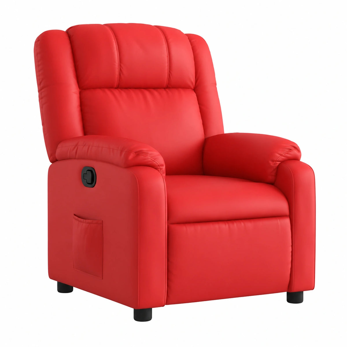 Poltrona Reclinabile in Similpelle Rossa con Design Moderno
