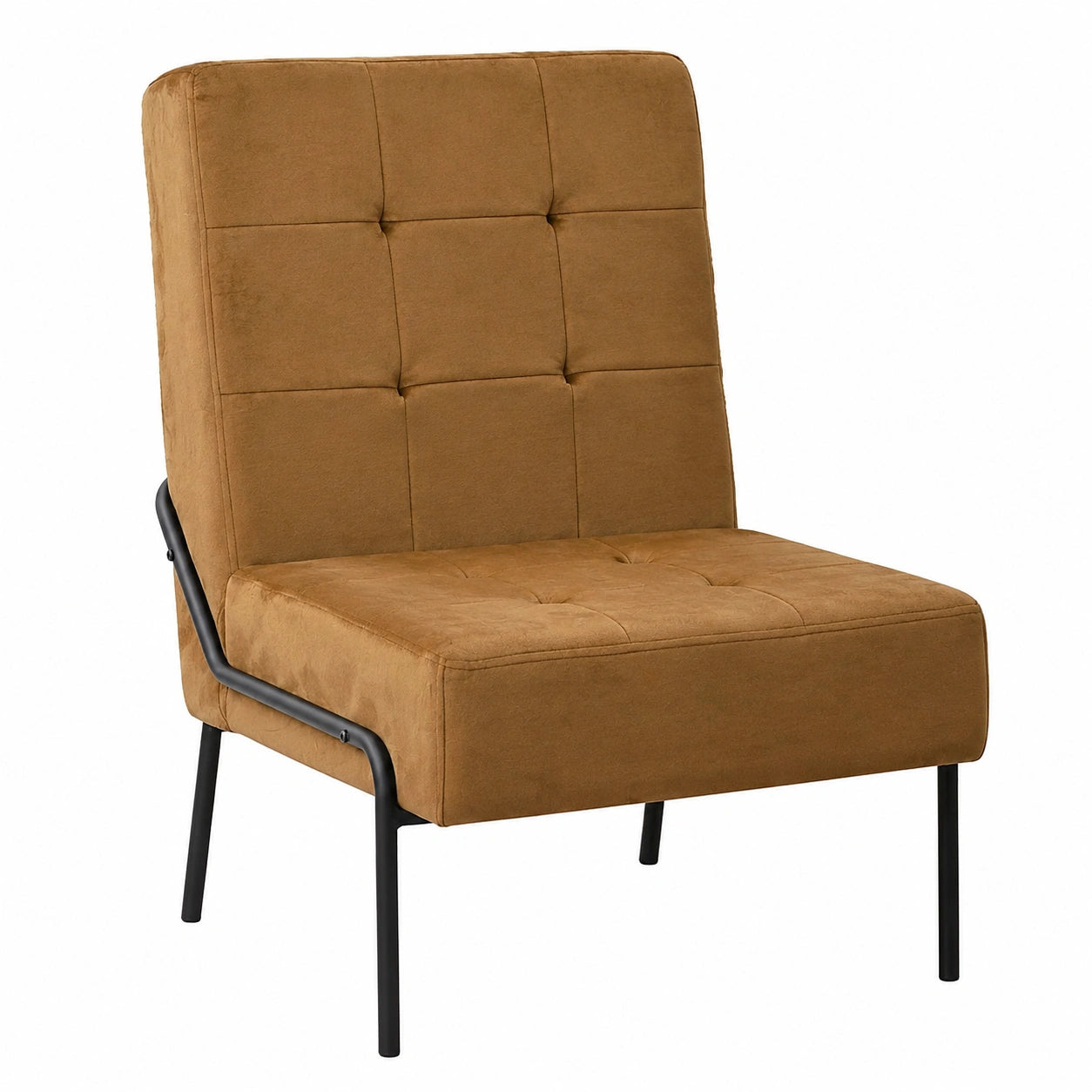 Sedia Relax in Velluto Marrone per Soggiorno e Camera da Letto 65x79x87 cm