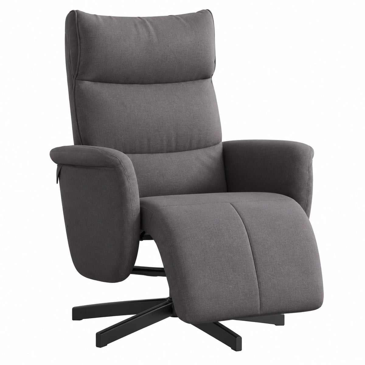 Sedia Relax Ergonomica Girevole in Ecopelle con Poggiapiedi Reclinabile