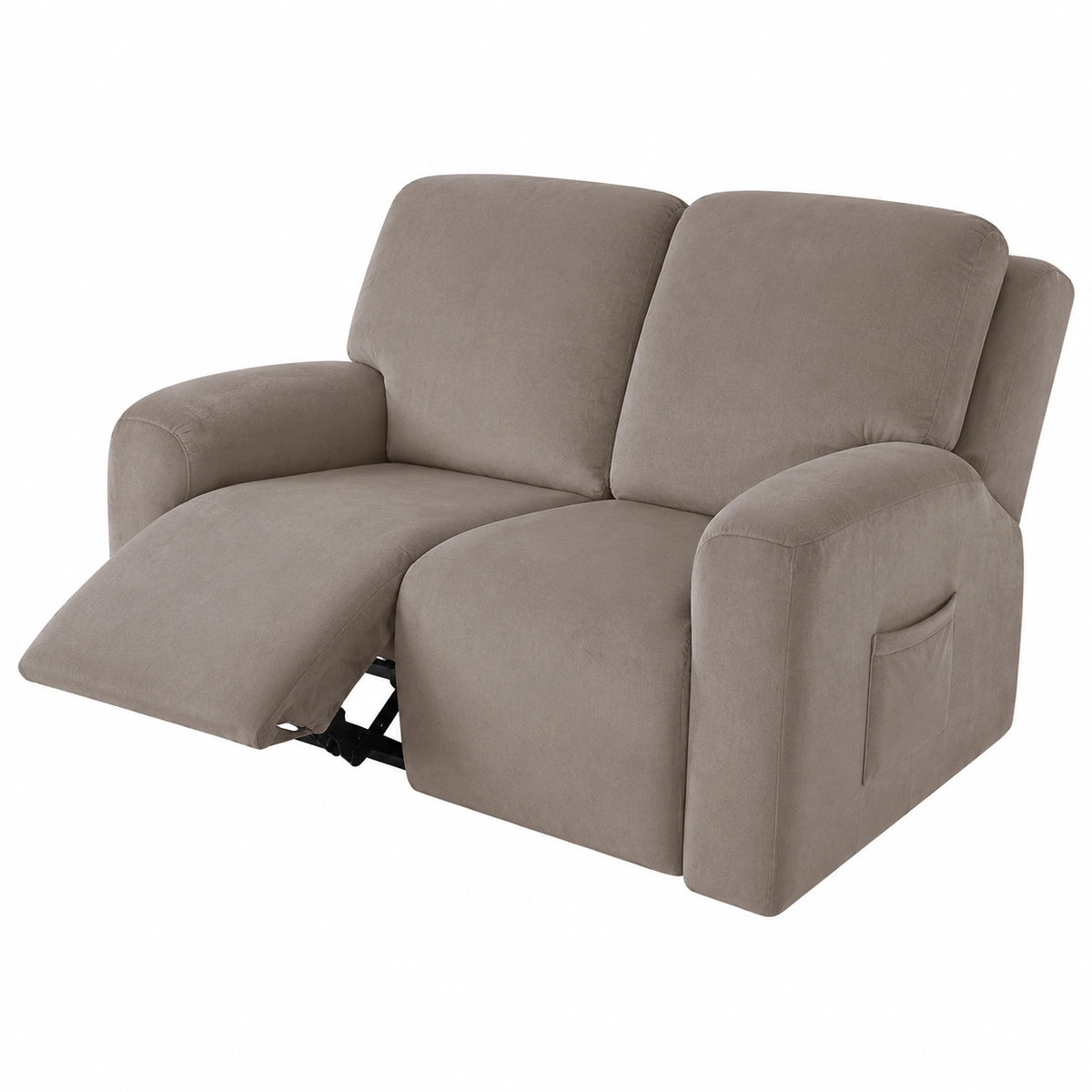 Rivestimento in velluto per poltrona reclinabile, lavabile e estensibile, protezione per poltrona da massaggio a 2 posti, colore Beige