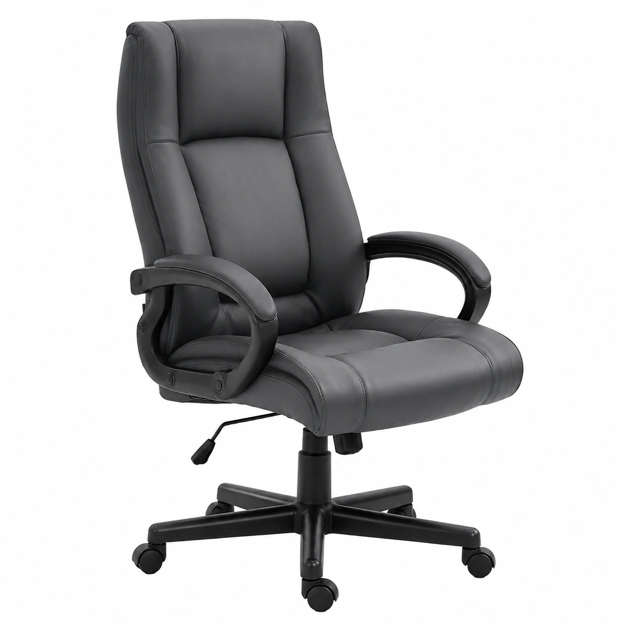 Sedia ergonomica ufficio Sparta regolabile in altezza con rotelle, grigio