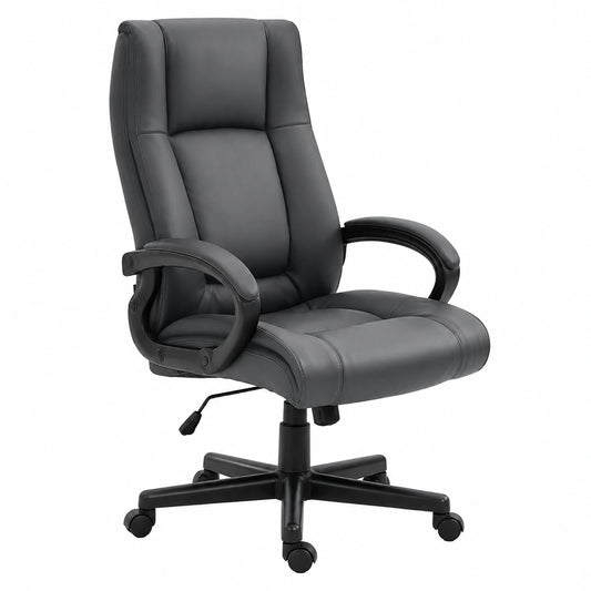 Sedia ergonomica ufficio Sparta regolabile in altezza con rotelle, grigio