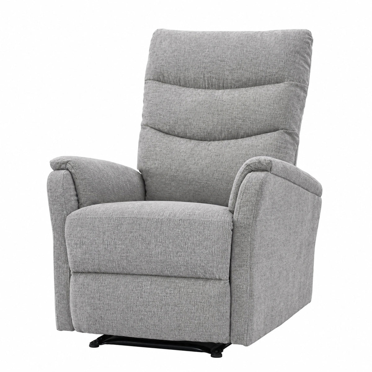 Poltrona Relax Elettrica Reclinabile con Pulsante Integrato, Schienale Regolabile, Triplo Cuscino Grigio